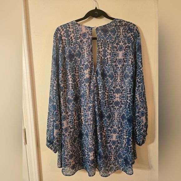 Show Me Your Mumu Donna Michelle Tunic Mini Dress Santorini Splash Size Medium - Picture 7 of 10